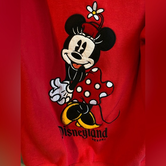 Disney Parks Minnie Embroidered Zip Up Hoodie, Color Red, Size Medium. - Picture 7 of 12